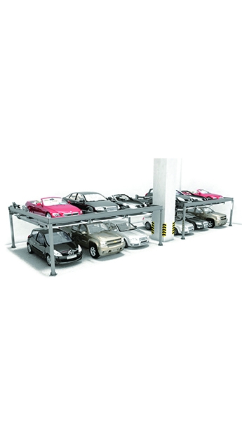 Duplicadores de lugares de estacionamento para 4 y 6 vehículos 